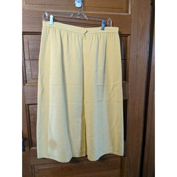 Evan-Picone Size 16 Skirt Yellow Suit Separates A-line Modest - Picture 2 of 7